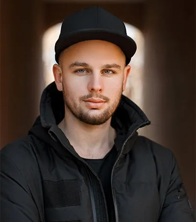 Close up portrait of Lucas Rivera