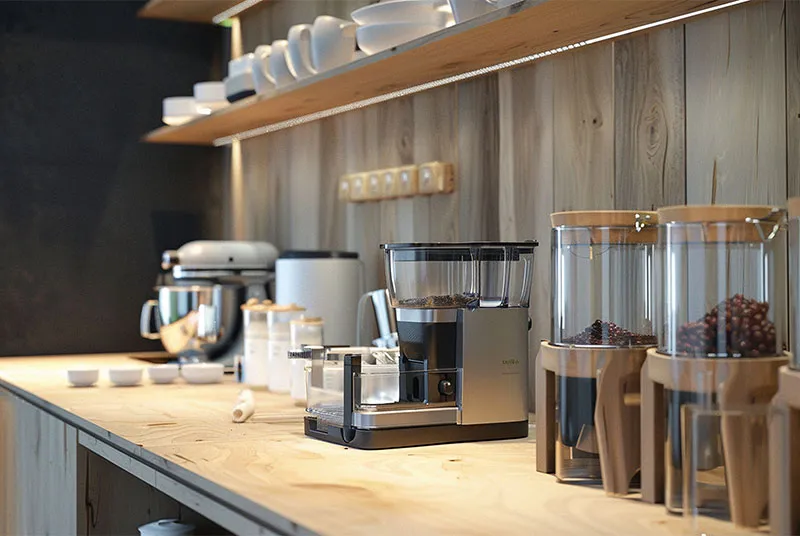 Coffee make at the café bar