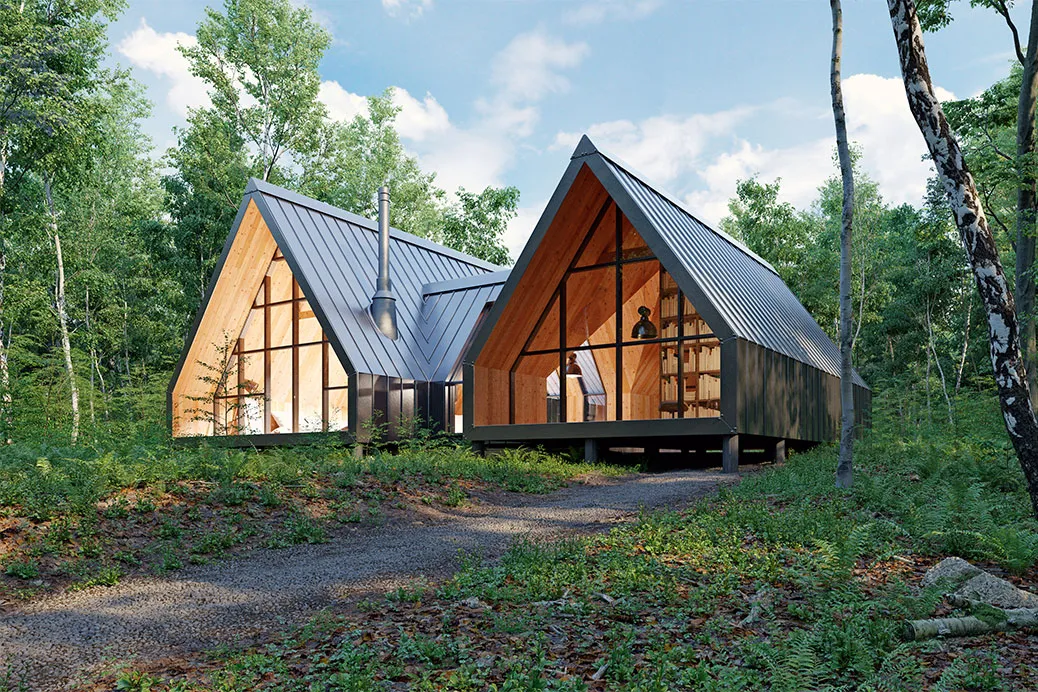Family house in the forest