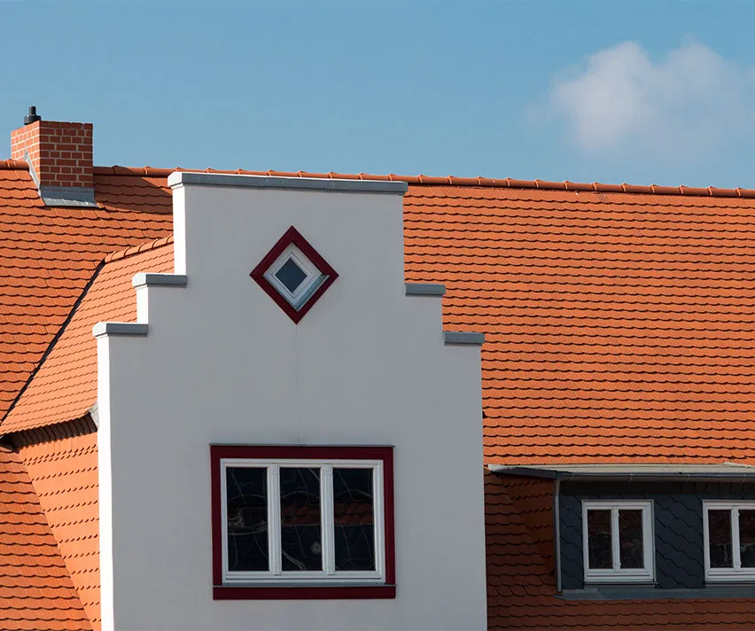 House against a background of clear sky
